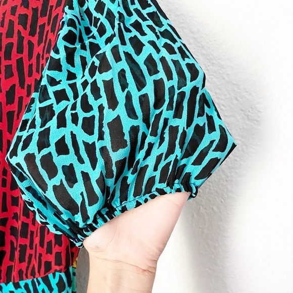 RIXO LONDON Amber Printed Silk Midi Dress - Picture 10 of 13